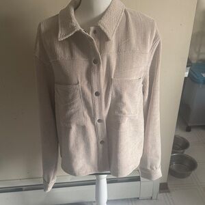 Women's Beige Corduroy Jacket